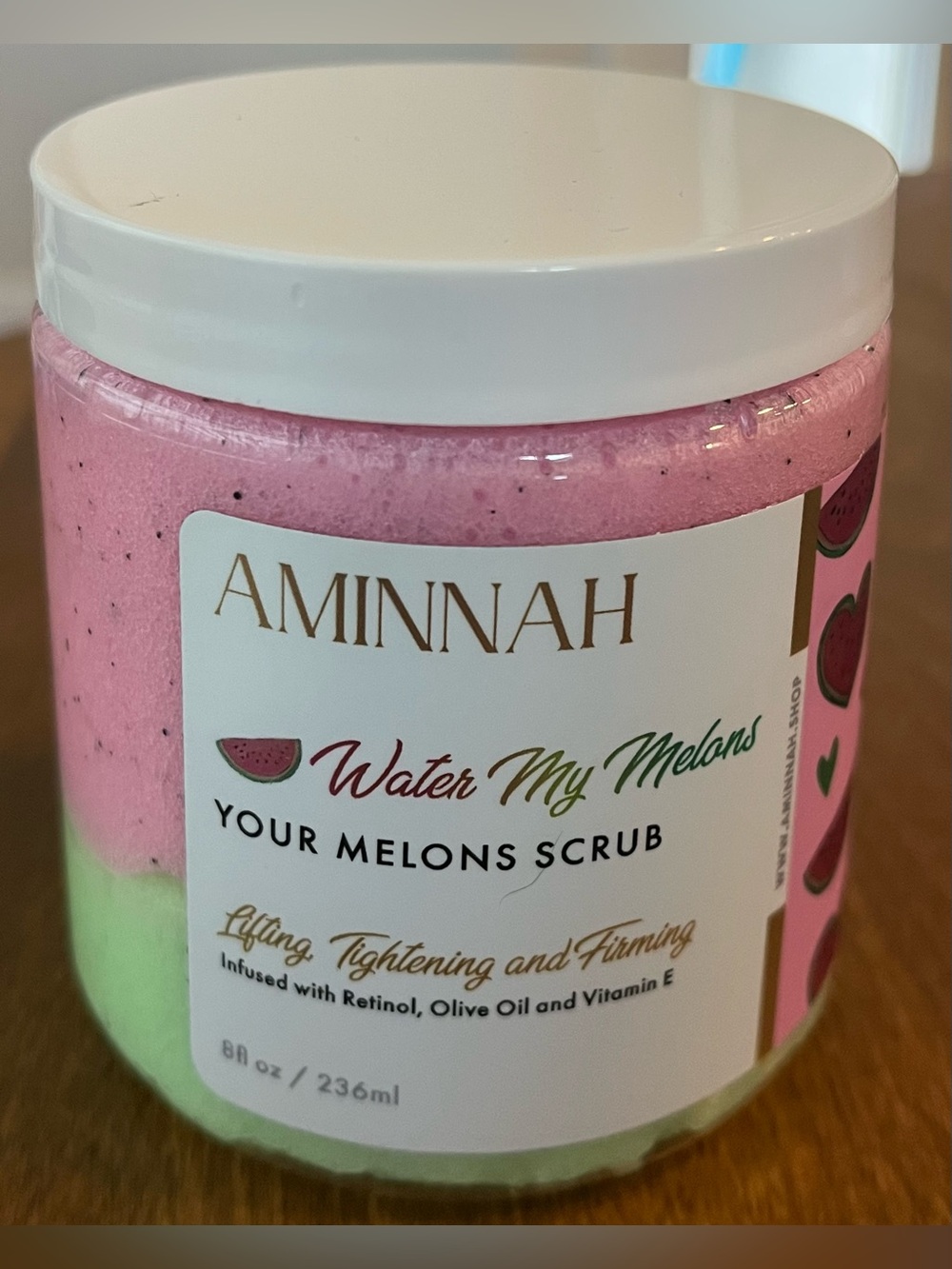 AMINNAH Water My Melons Body Scrub - Lifting Tightening & Firming Full Size NEW
